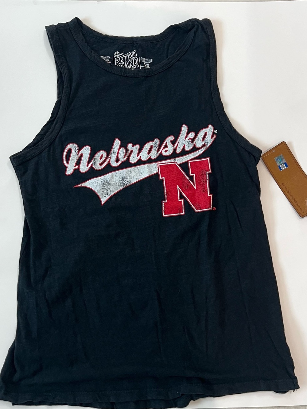 Original Retro Brand Black Tank Nebraska Huskers NWT